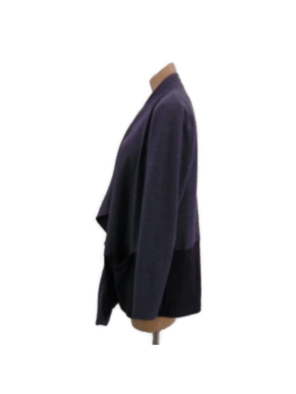 Logo Lorie Goldstein Draped Front Terry Cardigan S  Color Block Oversized - Picture 2 of 14